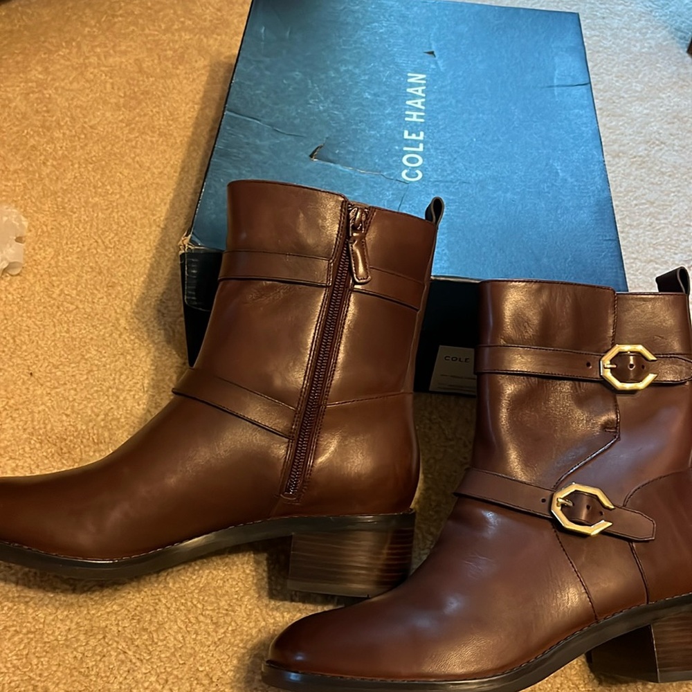 Cole Haan Motoboot- bitter chocolate -9.5